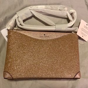 Kate Spade Rose Gold Shimmy Glitter Crossbody